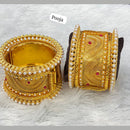Pooja Bangles Gold Plated Pota Stone Bangles Set