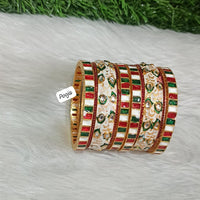 Pooja Bangles Gold Plated Meenakari Bangles Set