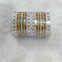 Pooja Bangles Gold Plated Austrian Stone Acrylic Bangles Set
