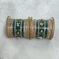 Pooja Bangles Gold Plated Mirror Bangles Set
