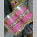 Pooja Bangles Gold Plated Austrian Stone Acrylic Bangles Set