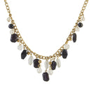 Tip Top Fashions Beads Black White Gold Plated Necklace - 1102543