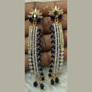 Jain Jewellers Gold Plated Ad Stone Dangler Earrings