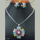Jain Jewellers American Diamond Necklace Set - 11062023