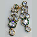 Jain Jewellers Gold Plated Kundan Stone Dangler Earrings
