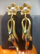 Jain Jewellers Kundan Stone Dangler Earrings - 11062260