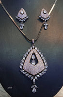Jain Jewellers American Diamond Pendant Set - 11062319