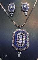 Jain Jewellers American Diamond Pendant Set - 11062326