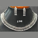 Jain Jewellers American Diamond Necklace Set - 11062447