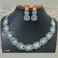 Jain Jewellers American Diamond Necklace Set - 11062524
