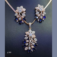Jain Jewellers American Diamond Pendant Set