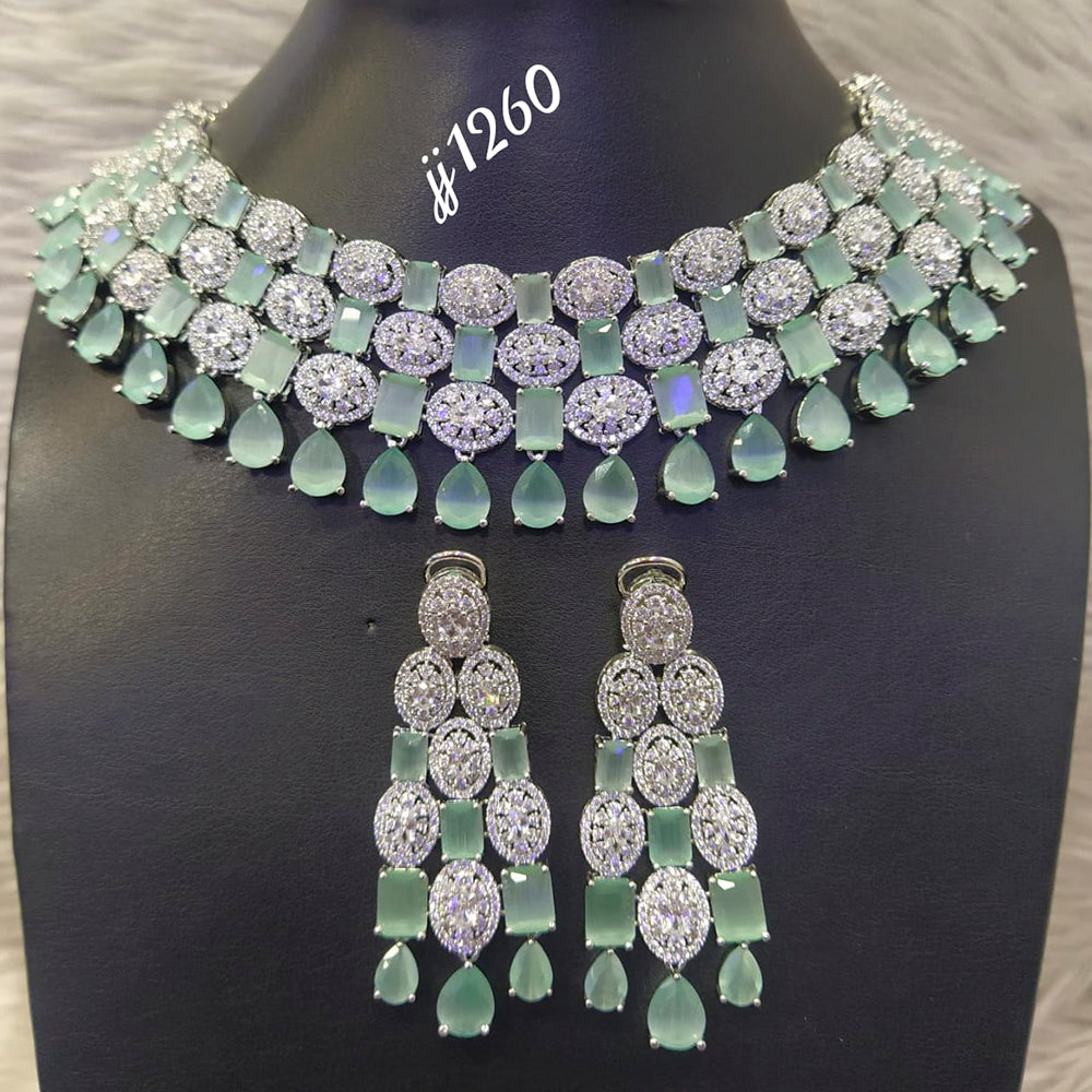 Jain Jewellers American Diamond Jewellery Necklace Set