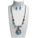 Jeweljunk Rhodium Plated Navratri Special Necklace Set - 1110817