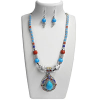 Jeweljunk Rhodium Plated Navratri Special Necklace Set - 1110817