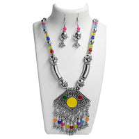 Jeweljunk Multicolour Beads Navratri Special Necklace Set - 1110835