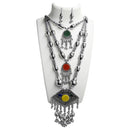 Jeweljunk Multicolour 3 Layer Navratri Special Necklace Set - 1110846