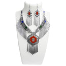 Jeweljunk Rhodium Plated Necklace Set - 1110895