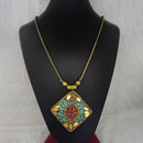 Jeweljunk Antique Gold Plated Handmade Rock Chip Necklace  - 1111034A