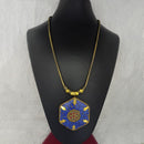 Jeweljunk Antique Gold Plated Handmade Rock Chip Necklace  - 1111035A