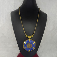 Jeweljunk Antique Gold Plated Handmade Rock Chip Necklace  - 1111035A