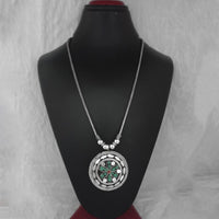 Jeweljunk Oxidised Plated Handmade Rock Chip Necklace  - 1111037