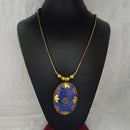 Jeweljunk Antique Gold Plated Handmade Rock Chip Necklace  - 1111039A