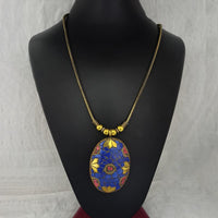 Jeweljunk Antique Gold Plated Handmade Rock Chip Necklace  - 1111039A