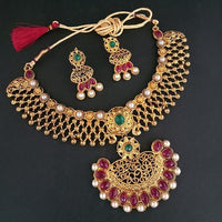 Midas Touch Pota Stone Gold Plated Necklace Set - 1112213