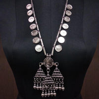 Jeweljunk Rhodium Plated Statement Necklace - 1112608
