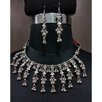 Jeweljunk Rhodium Plated Navratri Special Necklace Set - 1112870