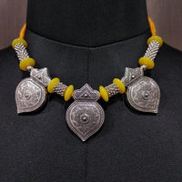 Jeweljunk Yellow Beads Choker Navratri Necklace - 1112901C