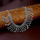 Jeweljunk Oxidised Plated Necklace - 1114556