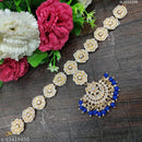SNERA Gold Plated Kundan & Pearl  Sheeshphool / Headband For Women