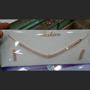 SNERA Rose Gold Plated AD Stone Choker Necklace Set