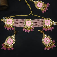 Niyansh Bangles Gold Plated Meenakari Choker Necklace Set
