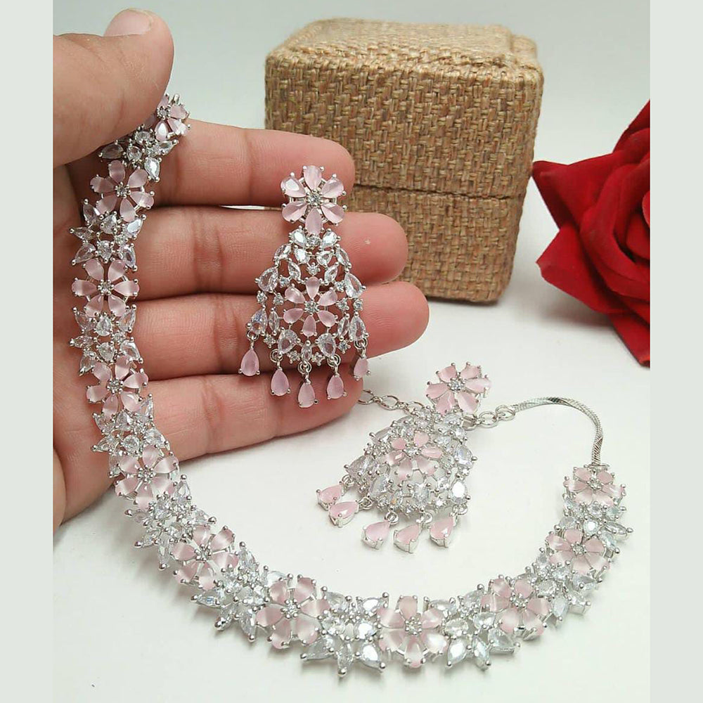 Everlasting Quality Jewels AD Stone Choker Necklace Set
