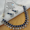 Everlasting Quality Jewels Silver Plated AD Stone Necklace Set