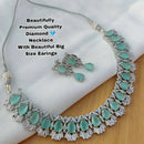 Everlasting Quality Jewels Silver Plated AD Stone Necklace Set