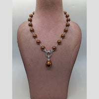 MG Beads Shallpearl Ghanti Pandent Necklace