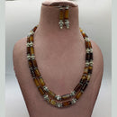 MG Beads Agate Pipe Necklace And Earrings Set