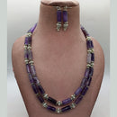 MG Beads Agate Pipe Necklace And Earrings Set