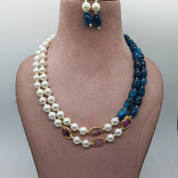 MG Beads Onyx Dholki Necklace Set