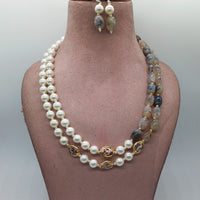 MG Beads Onyx Dholki Necklace Set