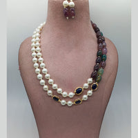MG Beads Onyx Dholki Necklace Set