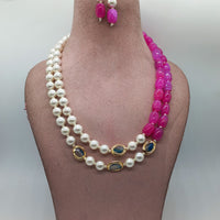 MG Beads Onyx Dholki Necklace Set