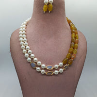 MG Beads Onyx Dholki Necklace Set
