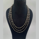 Beads Three Line Necklace