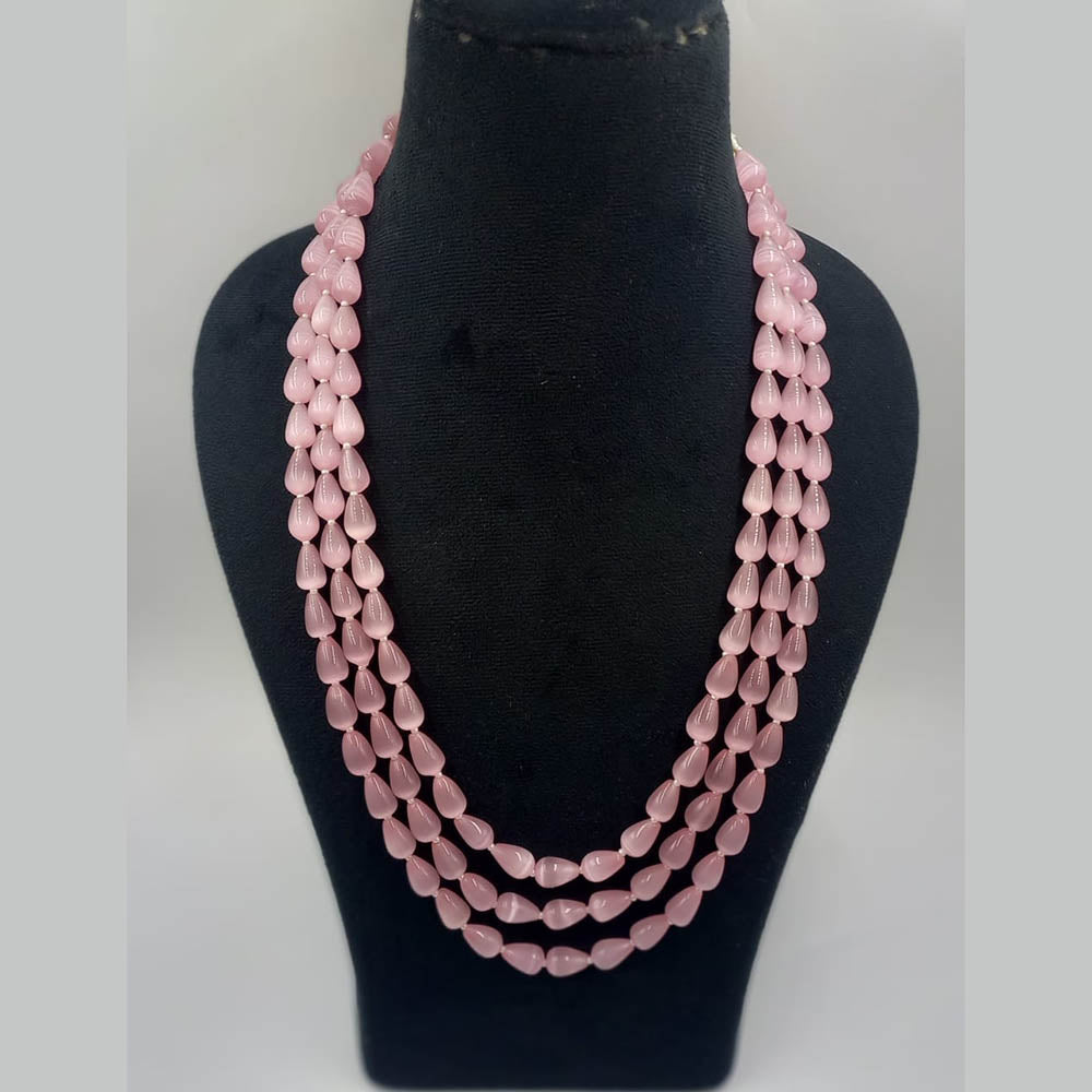 Beads Three Line Necklace