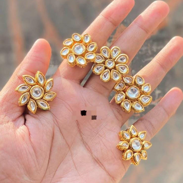Lalita Creation Gold Plated Kundan Rings (Assorted Design )