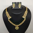 FS Collection Kundan Stone Gold Plated Choker Necklace Set